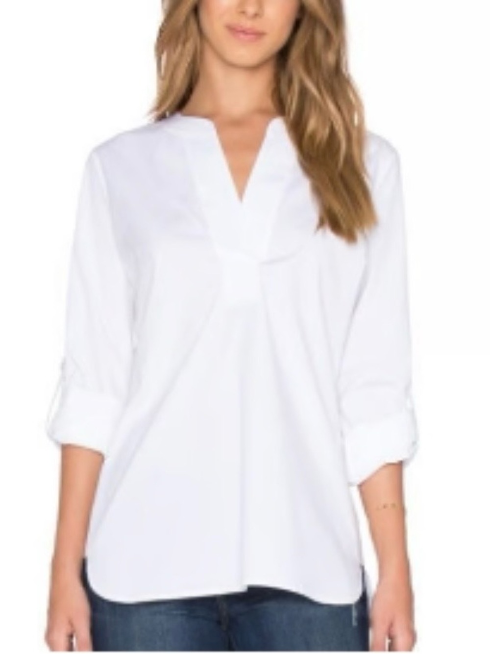 Diane Von Furstenberg DVF Esti Blouse Tunic Top Sz 4